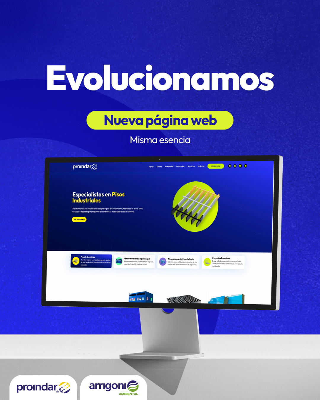 Proindar lanza nuevo sitio web: una plataforma renovada con soluciones integrales en acero para la industria