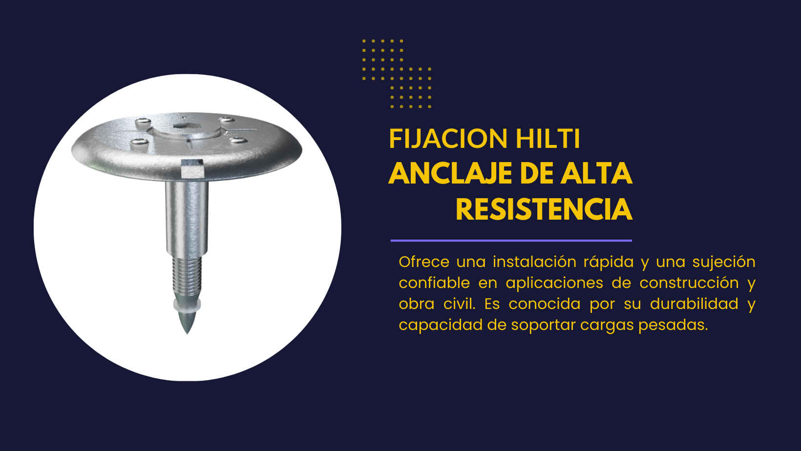 Fijación HILTI anclaje de alta resistencia