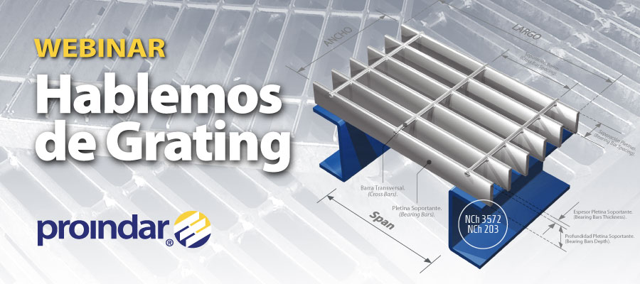 PROINDAR lanza serie de seminarios online gratuitos (webinar), enfocados en los aspectos claves del grating conforme a la norma NCh3572 y el mercado nacional