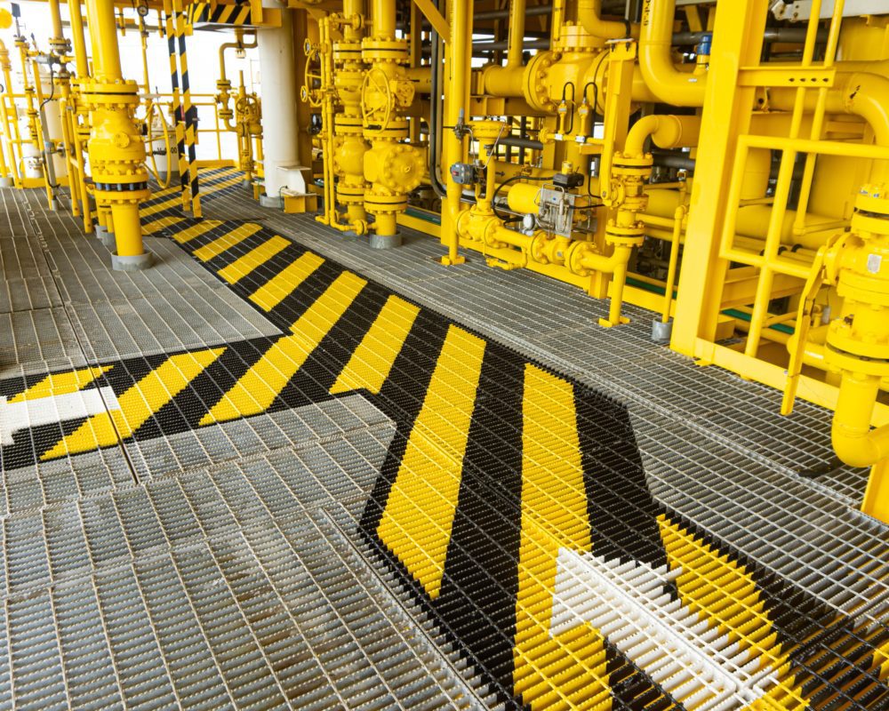 Plataforma de peligro grating