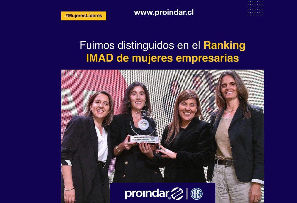Proindar es distinguida en el Ranking IMAD de mujeres empresarias
