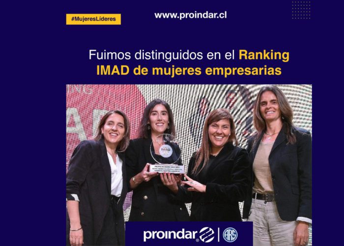 Proindar es distinguida en el Ranking IMAD de mujeres empresarias