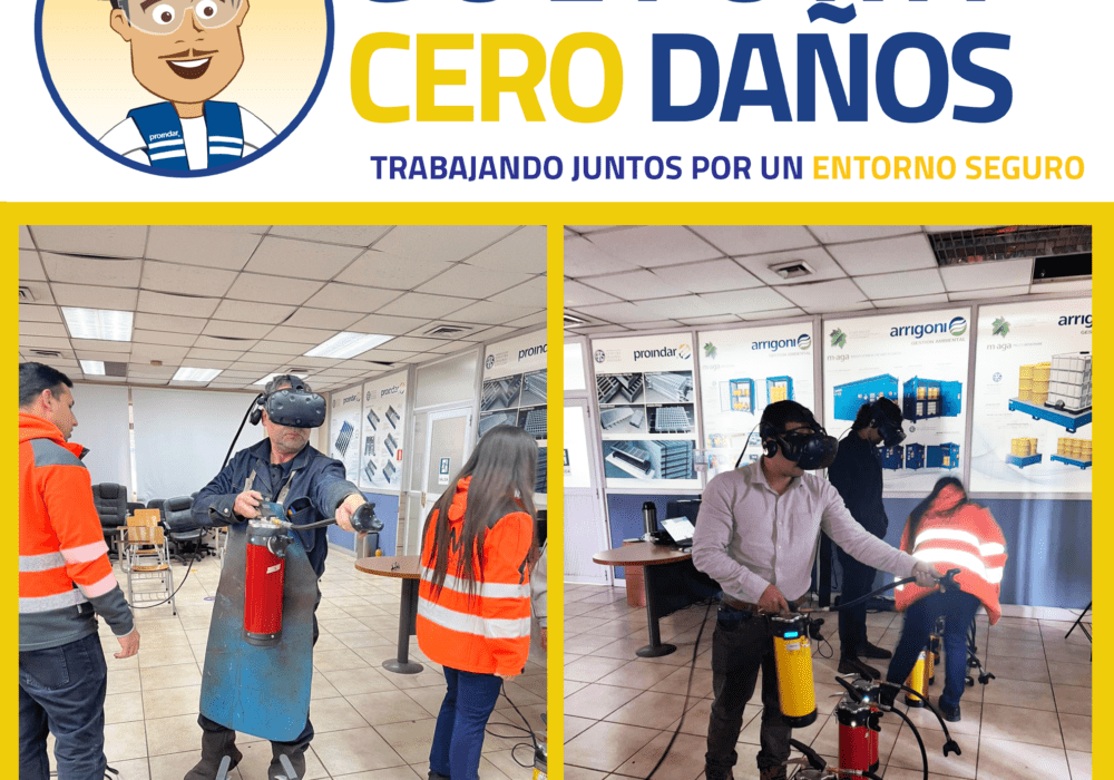 Equipo Proindar se capacita para el uso de extintores en situaciones de emergencia